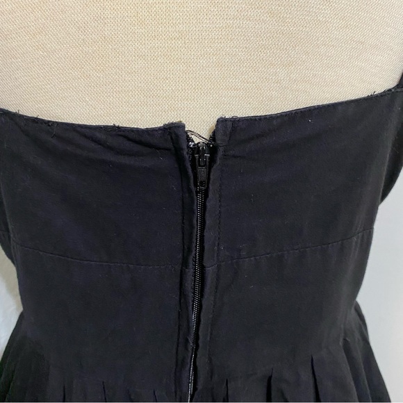 G by Guess Black Fit and Flared V NeckLine Dress Embroidered Sequence Size L - Picture 11 of 16